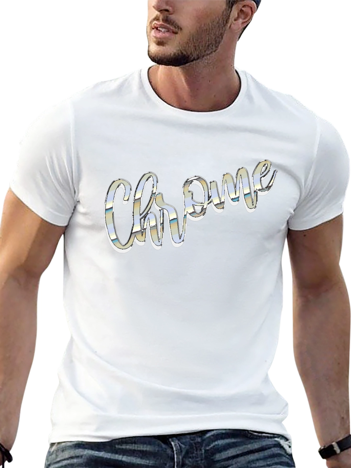 Chrome Logo Black T-Shirt | Stylish Mens Tee