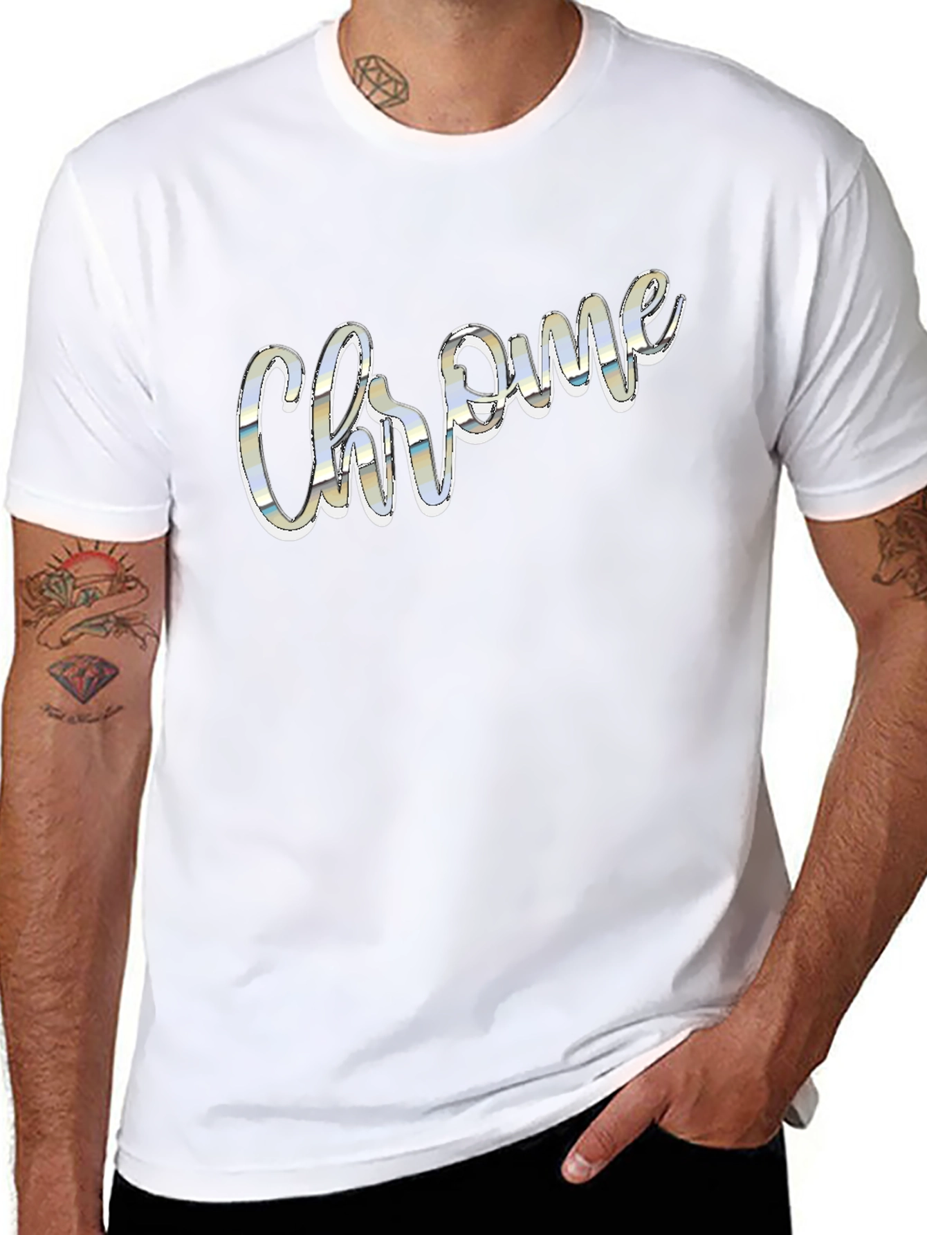 Chrome Logo Black T-Shirt | Stylish Mens Tee