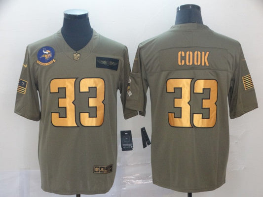 Men's Minnesota Vikings Dalvin Cook #33 Brown Alternate Game Jerseys