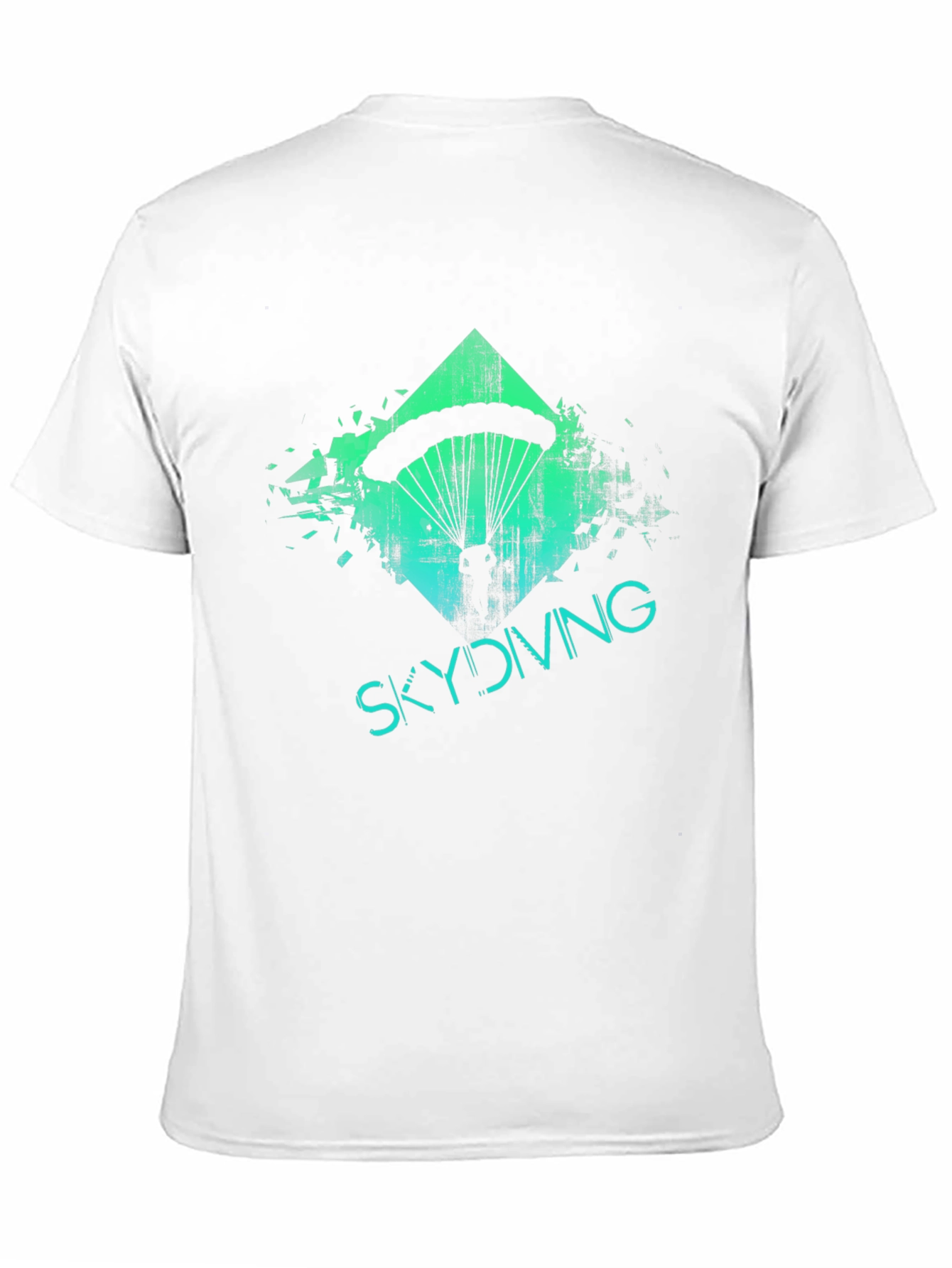 Skydiving Adventure Tee - Black Graphic Print T-Shirt