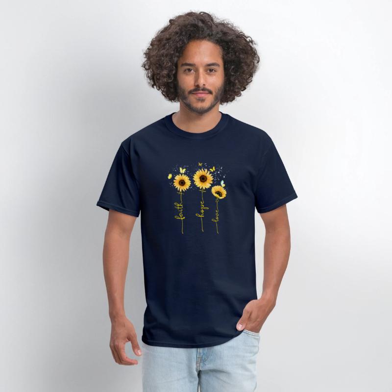 Faith Cross Hope Love Sunflower Butterfly