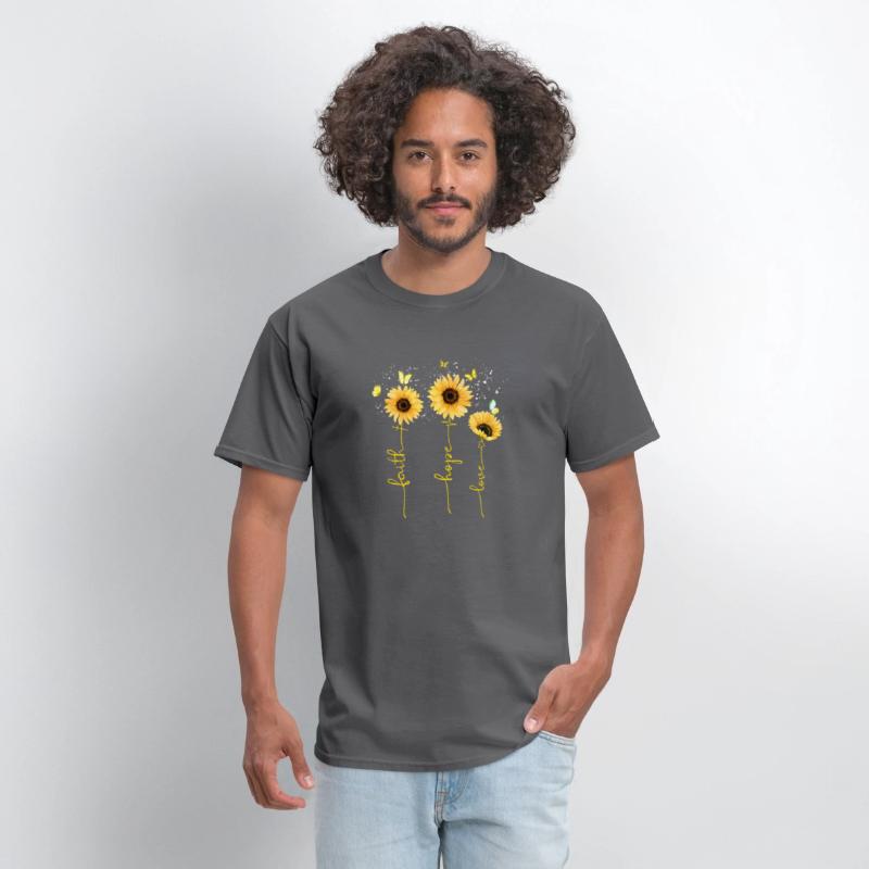 Faith Cross Hope Love Sunflower Butterfly