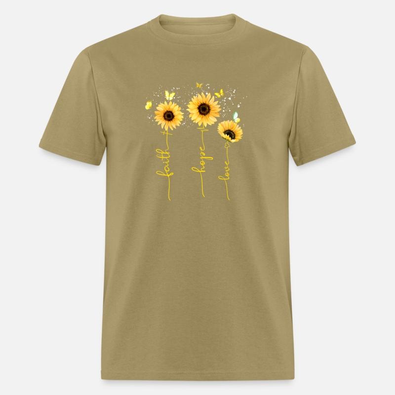 Faith Cross Hope Love Sunflower Butterfly