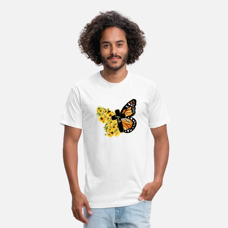 Faith Cross Sunflower Butterfly Christian