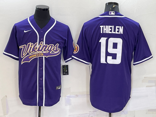 Men's Minnesota Vikings Adam Thielen #19 Purple Game Jerseys Joint Edition