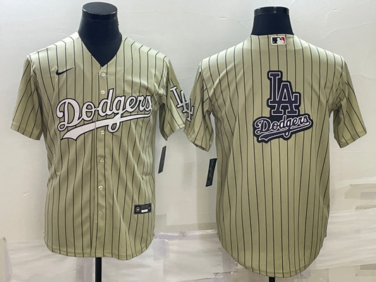 Men's Los Angeles Dodgers khaki Replica Baseball Jerseys