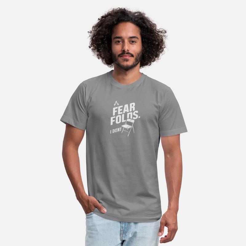 Fear folds gym motivation quote with white text