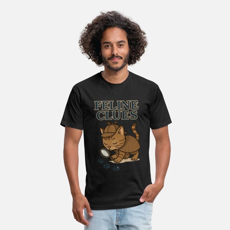Feline Clues Detective Cat Illustration