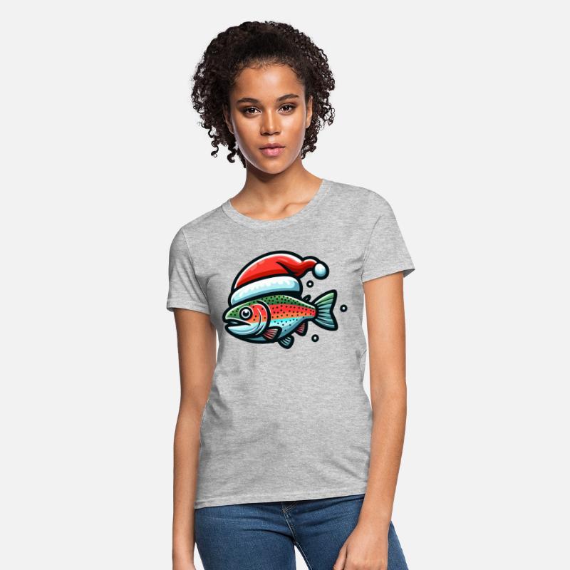 Festive Rainbow Trout Holiday Art 2