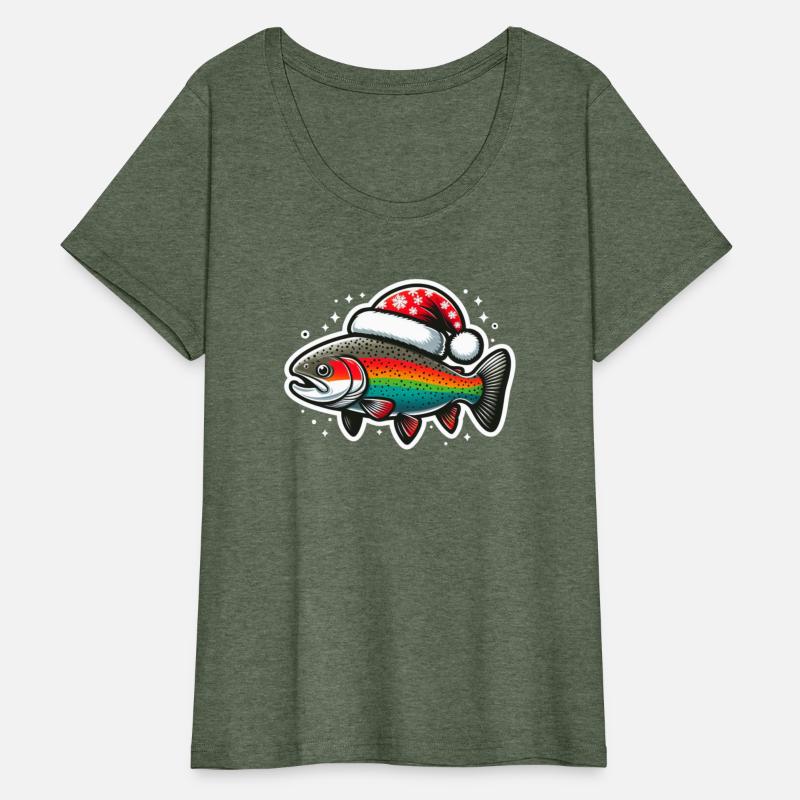 Festive Rainbow Trout Holiday Art 6
