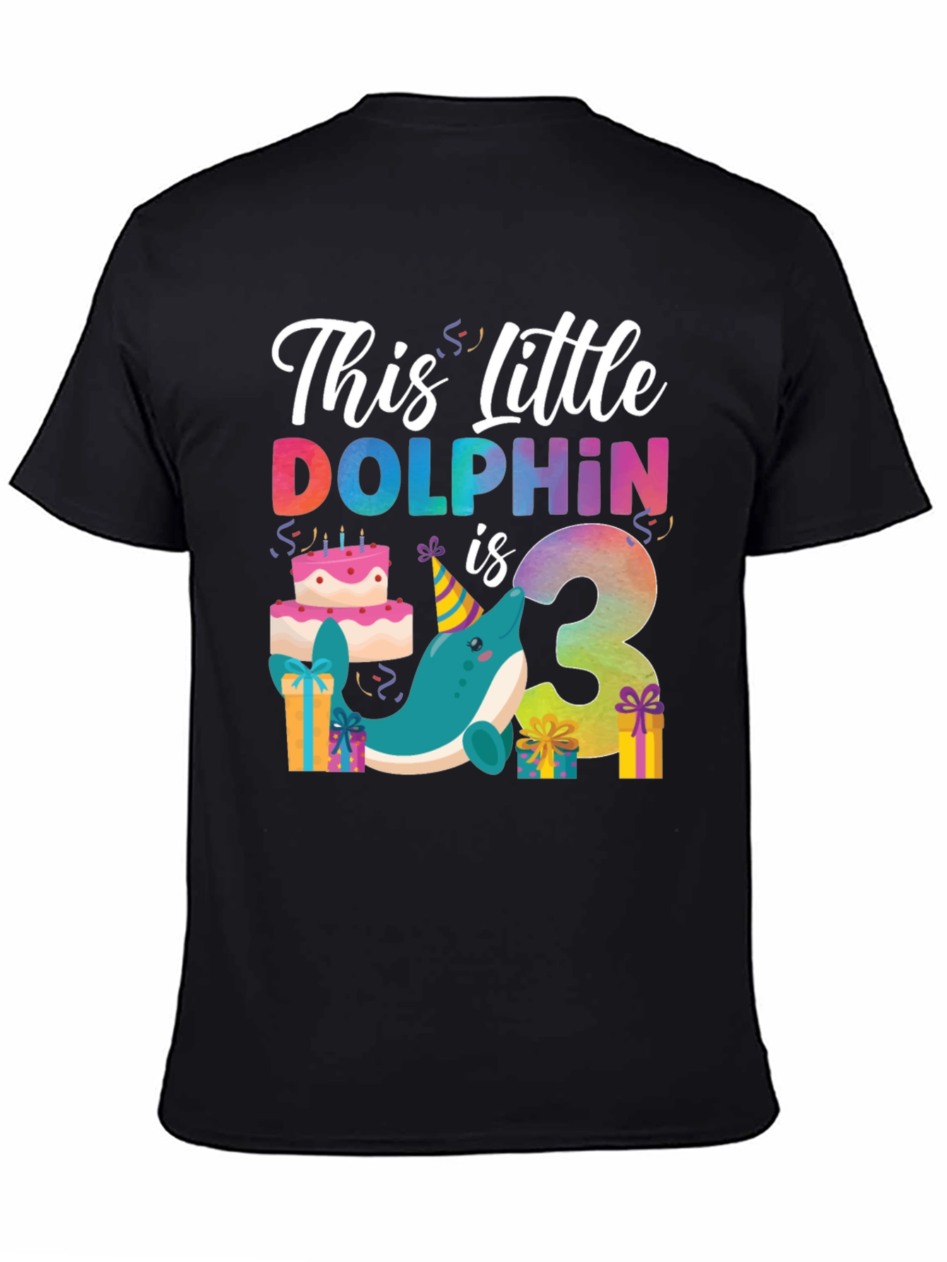 This Little Dolphin is 3 Birthday T-Shirt