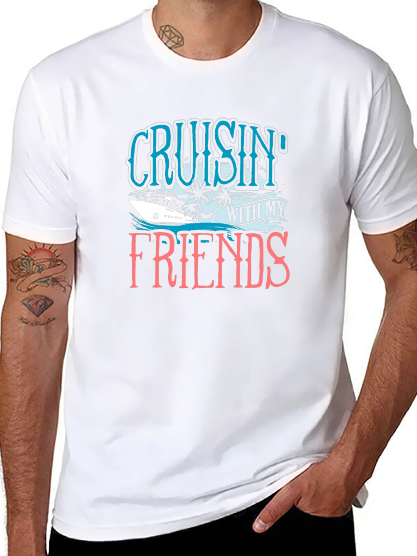 Cruisin With My Friends Black T-Shirt