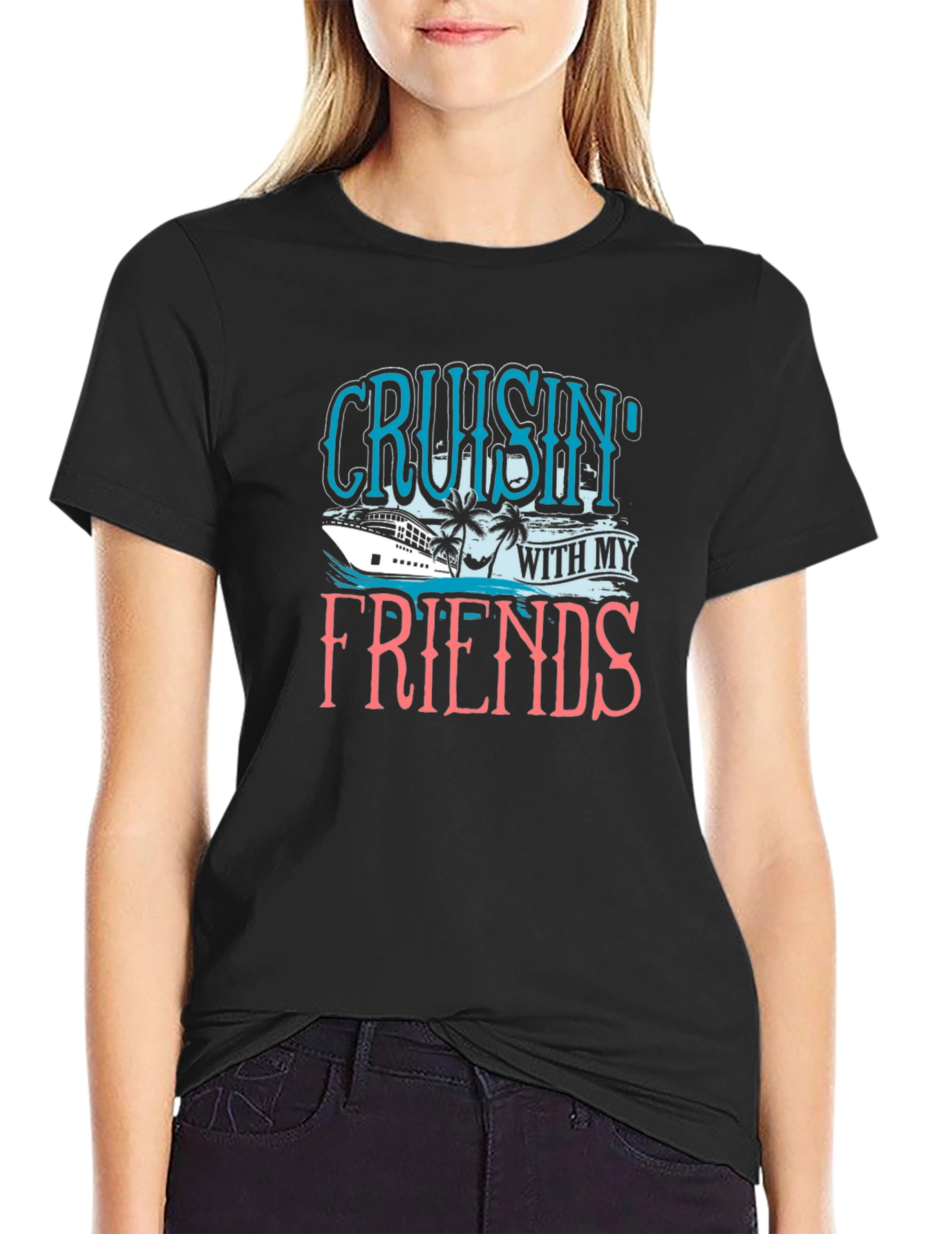 Cruisin With My Friends Black T-Shirt