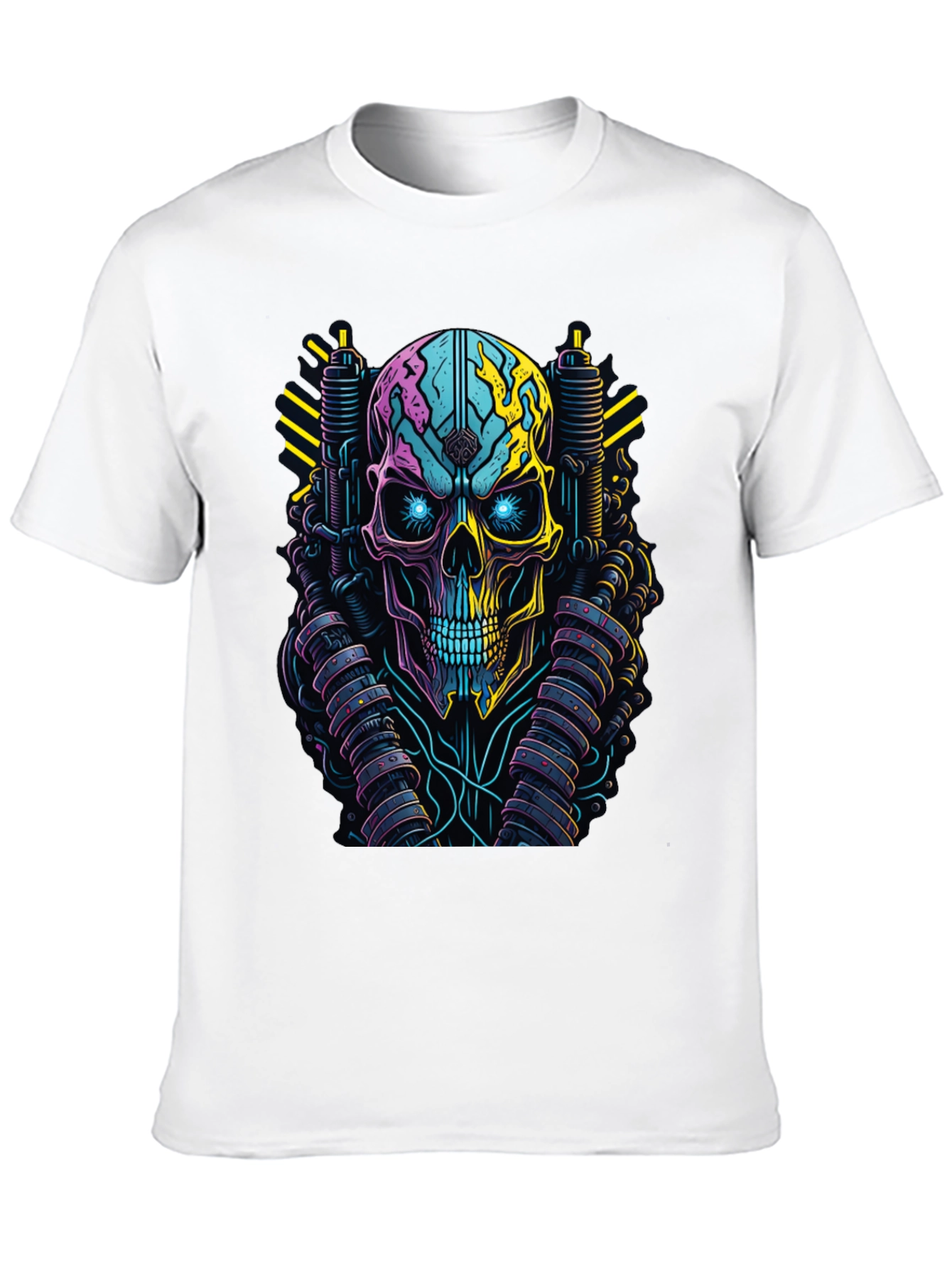 Cyberpunk Skull Graphic Tee - Unique Design