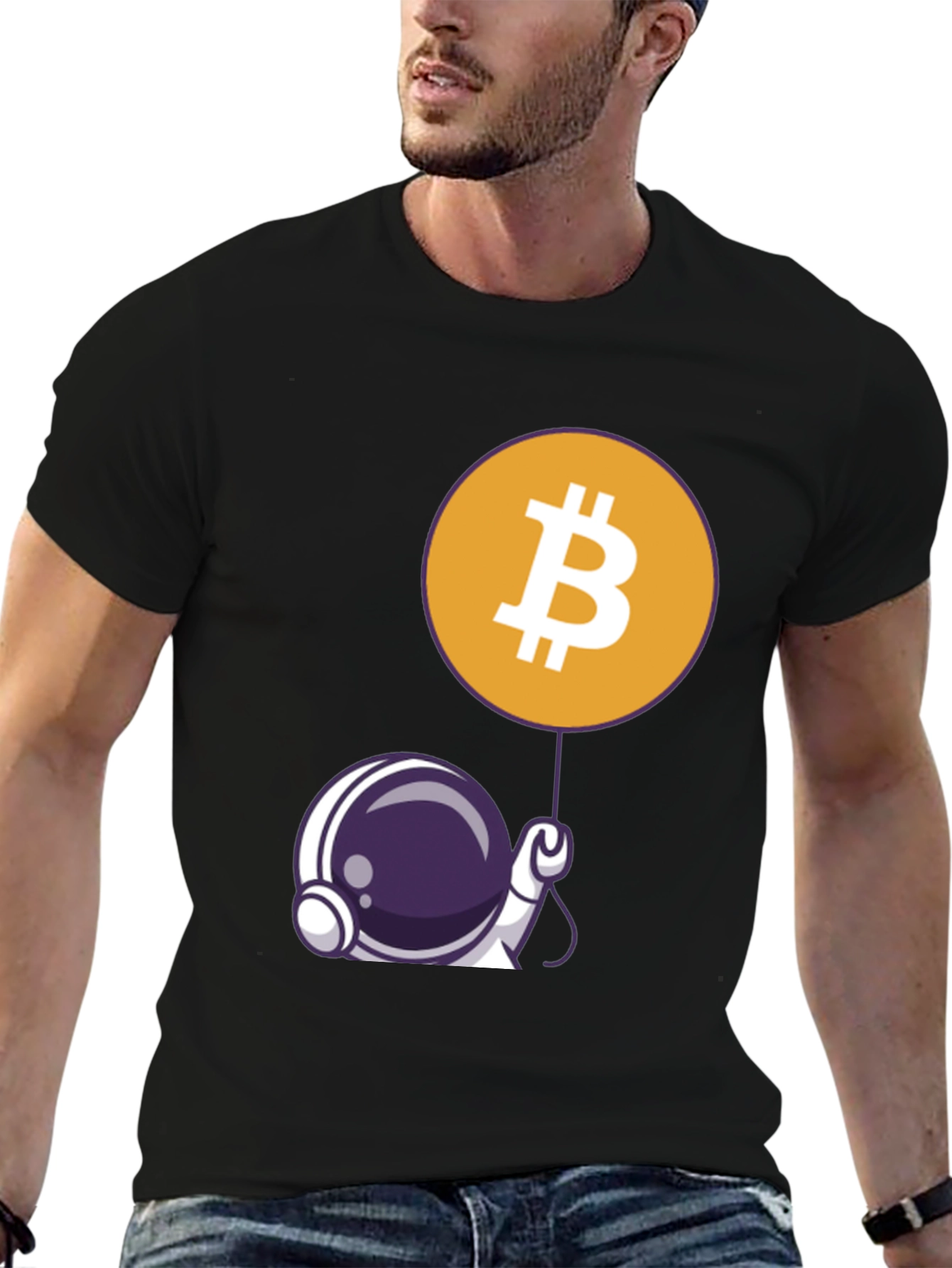 Bitcoin Astronaut Graphic Tee - Crypto T-Shirt