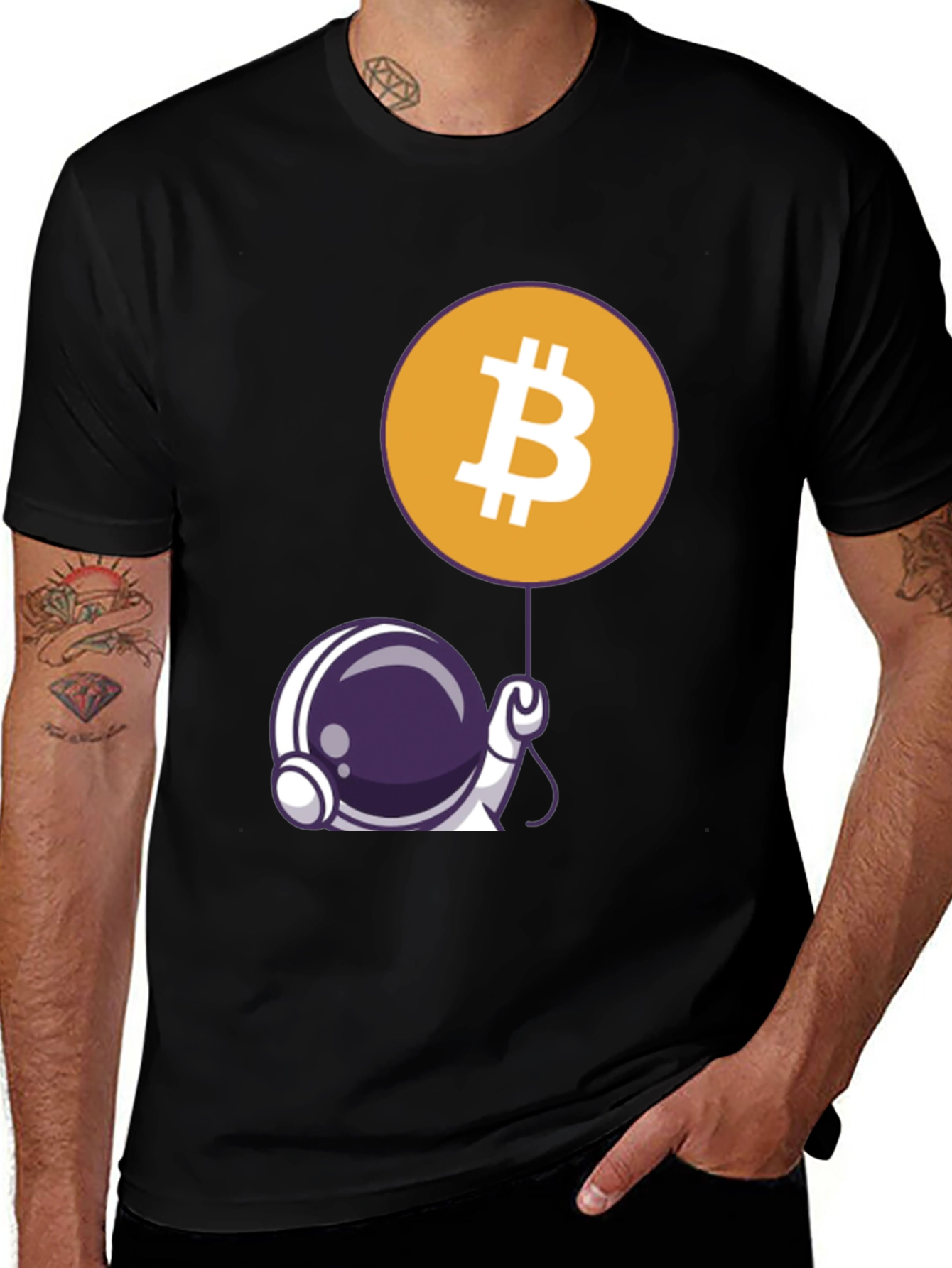 Bitcoin Astronaut Graphic Tee - Crypto T-Shirt