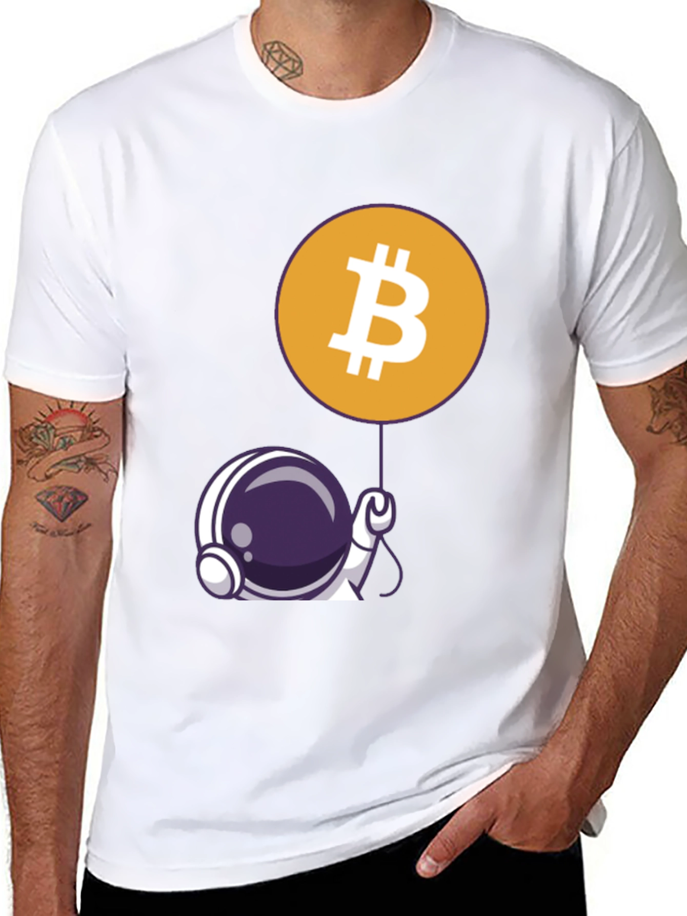 Bitcoin Astronaut Graphic Tee - Crypto T-Shirt