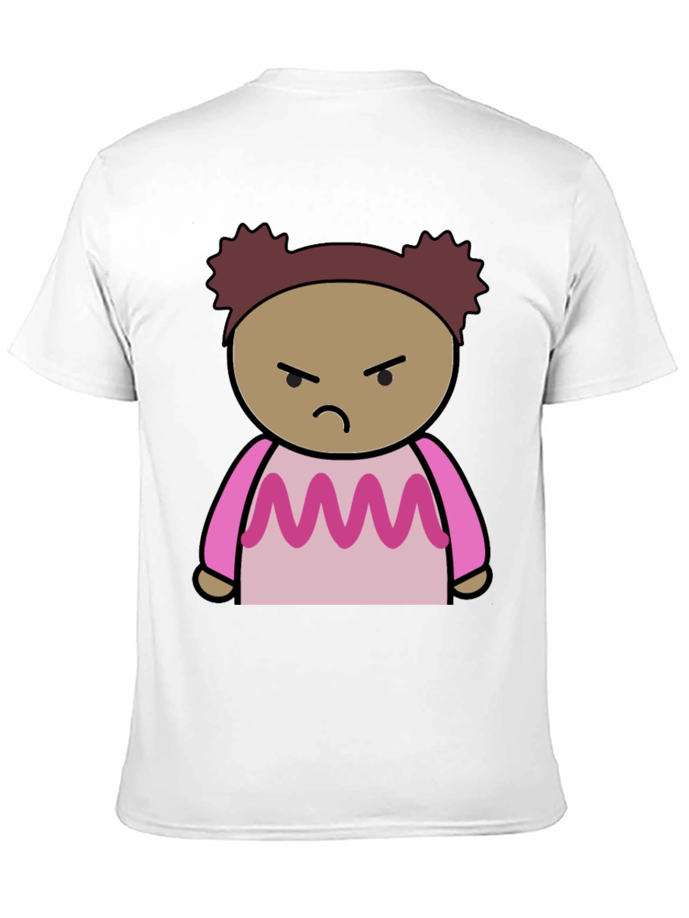 Angry Cartoon Character Black T-Shirt