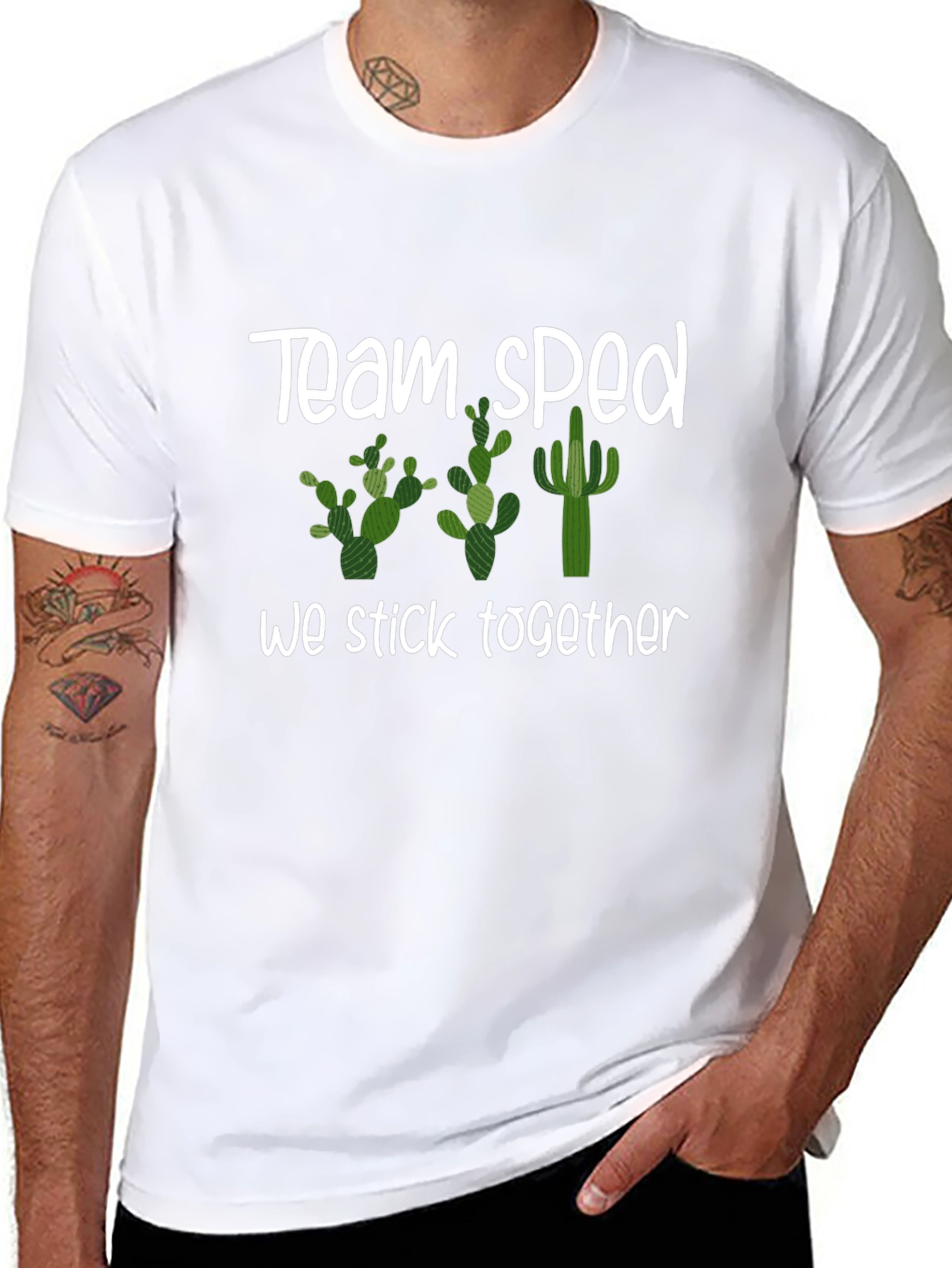 Team Sped Cactus T-Shirt We Stick Together