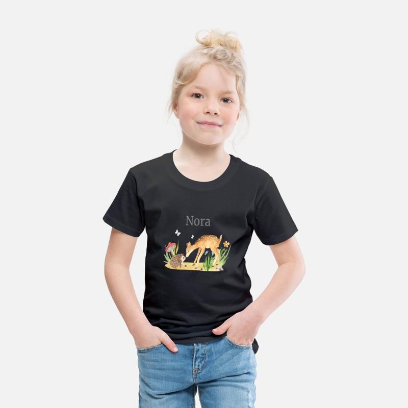 Forest Animal Deer Hedgehog Flowers Name Nora