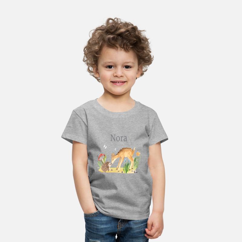 Forest Animal Deer Hedgehog Flowers Name Nora
