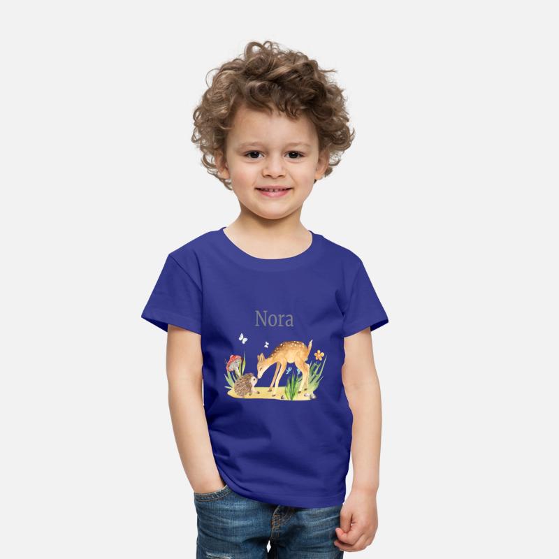 Forest Animal Deer Hedgehog Flowers Name Nora