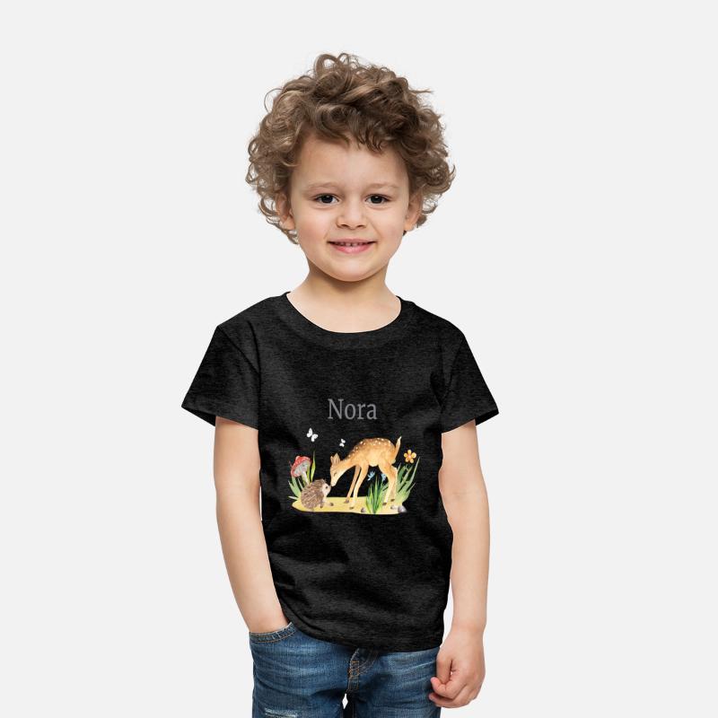 Forest Animal Deer Hedgehog Flowers Name Nora