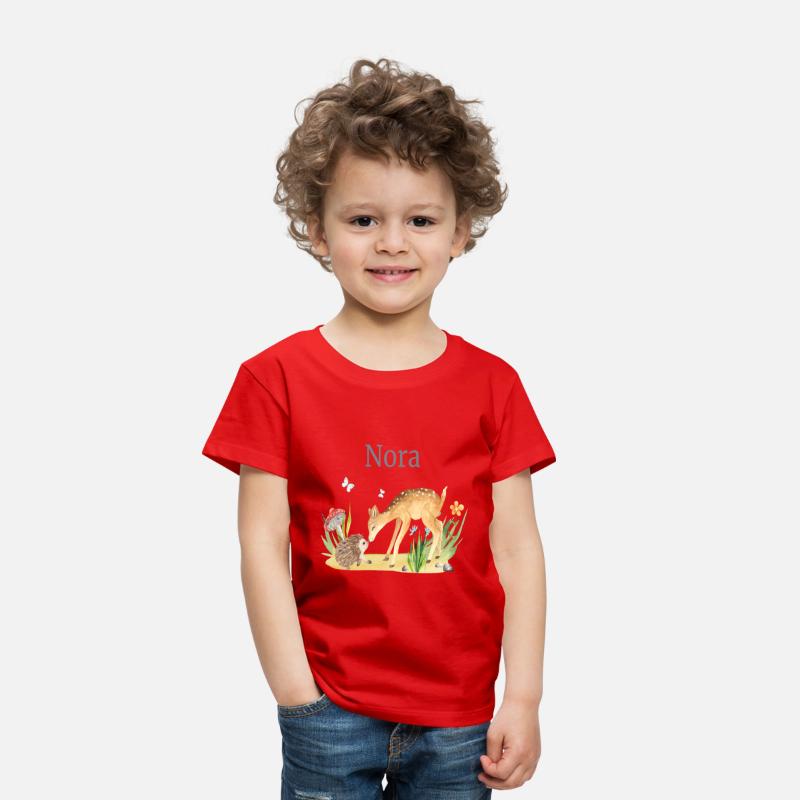 Forest Animal Deer Hedgehog Flowers Name Nora