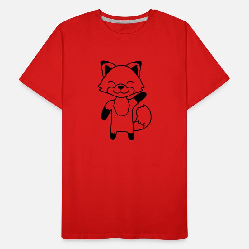 Fox Waving Friendly Hand Hello Greeting Sweet Cute