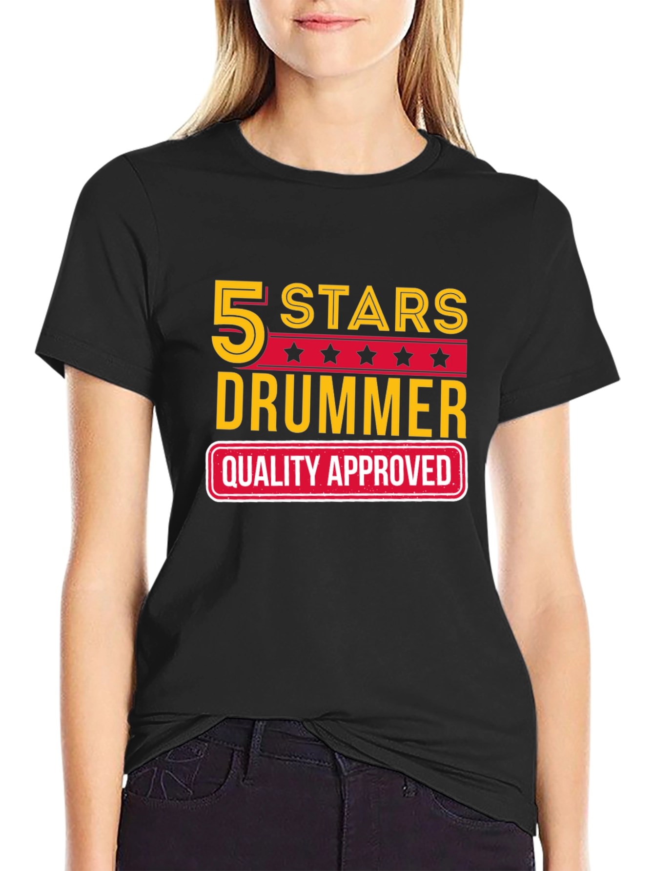 5 Stars Drummer Quality Approved T-Shirt
