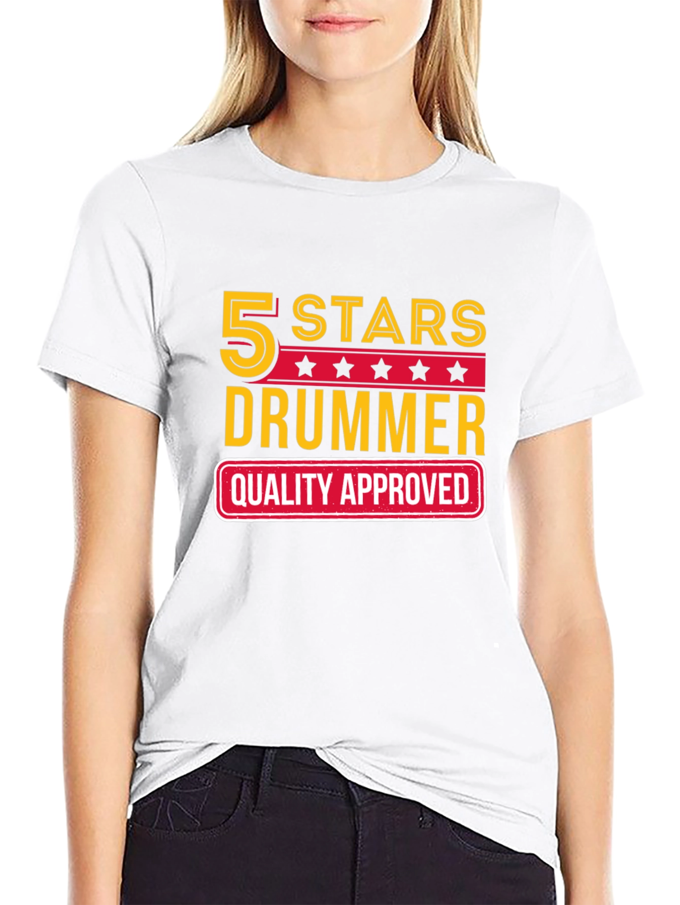 5 Stars Drummer Quality Approved T-Shirt