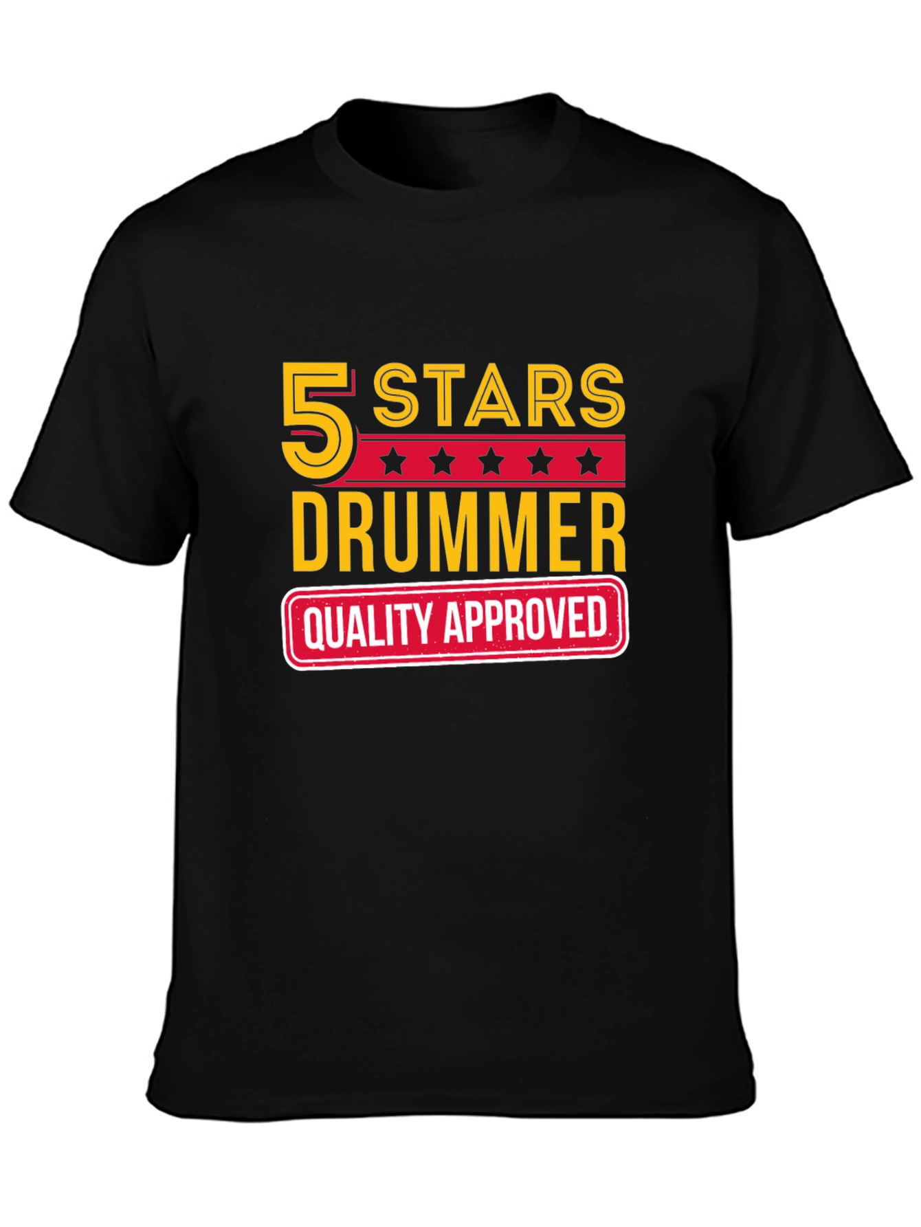 5 Stars Drummer Quality Approved T-Shirt