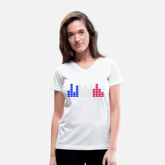 France Flag Colors Party DJ Wave Bars Mixer Music