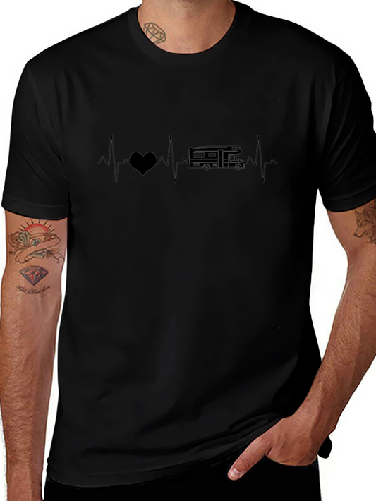 RV Heartbeat T-Shirt - Camping Lover Tee