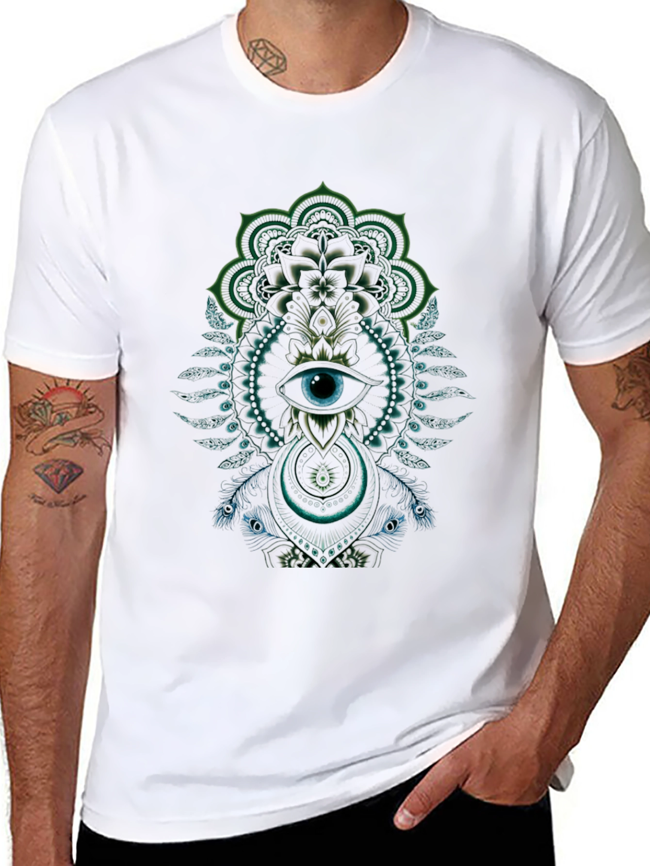 Mystic Eye Mandala Graphic Black T-Shirt