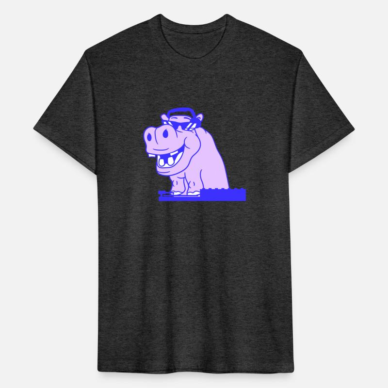Funny DJ Cool Hippo Animal Mixing Music Party Club