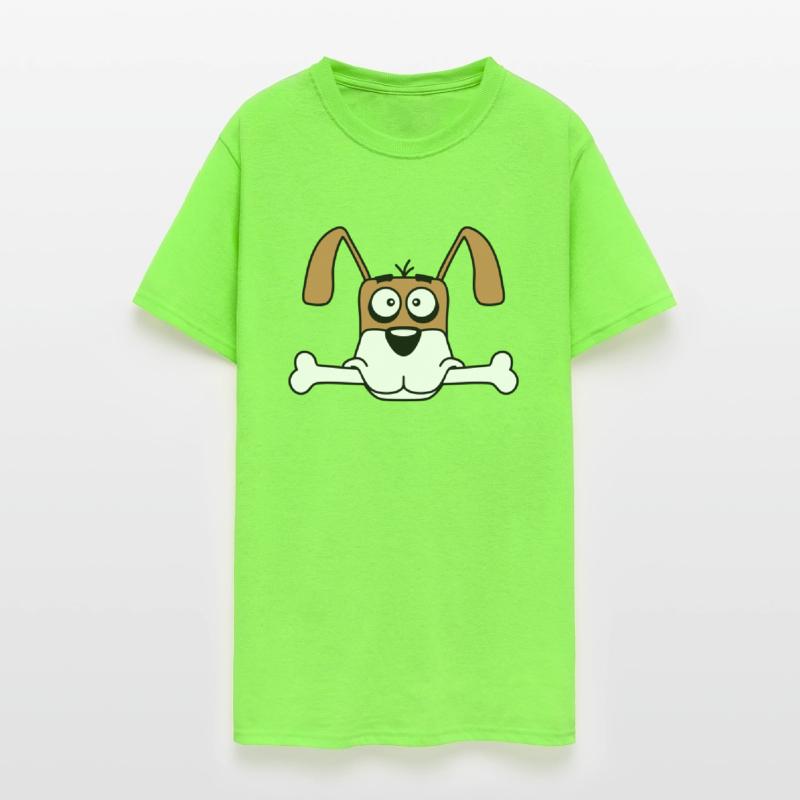 Funny Dog Big Bone Mouth Hunger Cool Cartoon Comic