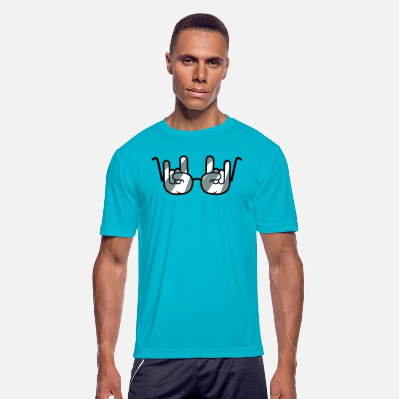 Funny Heavy Metal Sunglasses Horns Hand Gesture