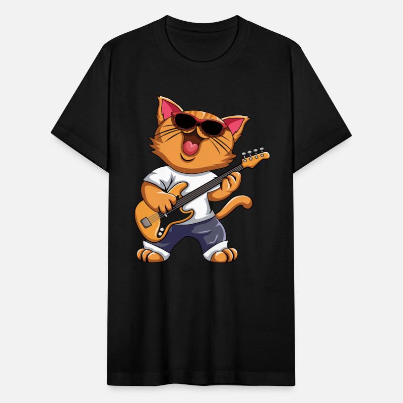 Funny Musician Cat Electric Guitar Instruments