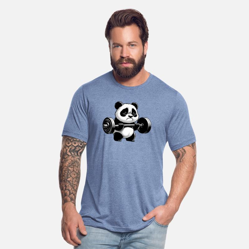 Funny Panda at Strength Training