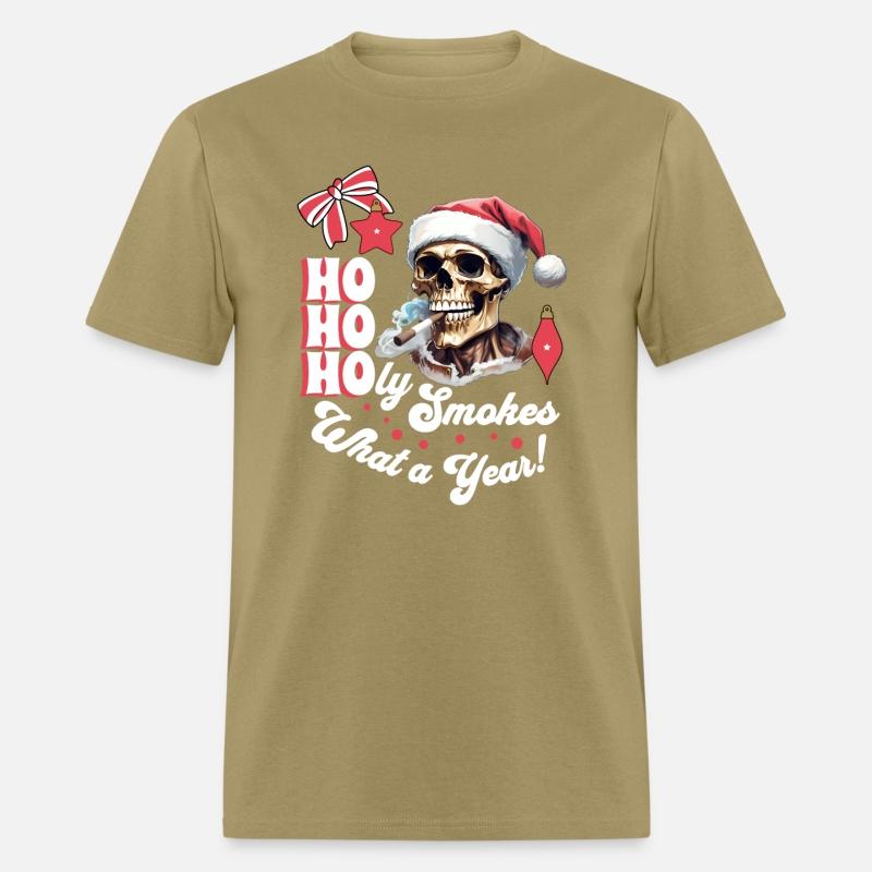 Funny Skeleton Christmas Design, Ho Ho Holy Smokes