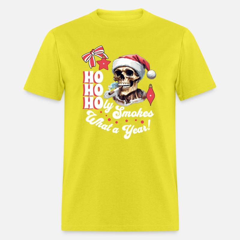 Funny Skeleton Christmas Design, Ho Ho Holy Smokes