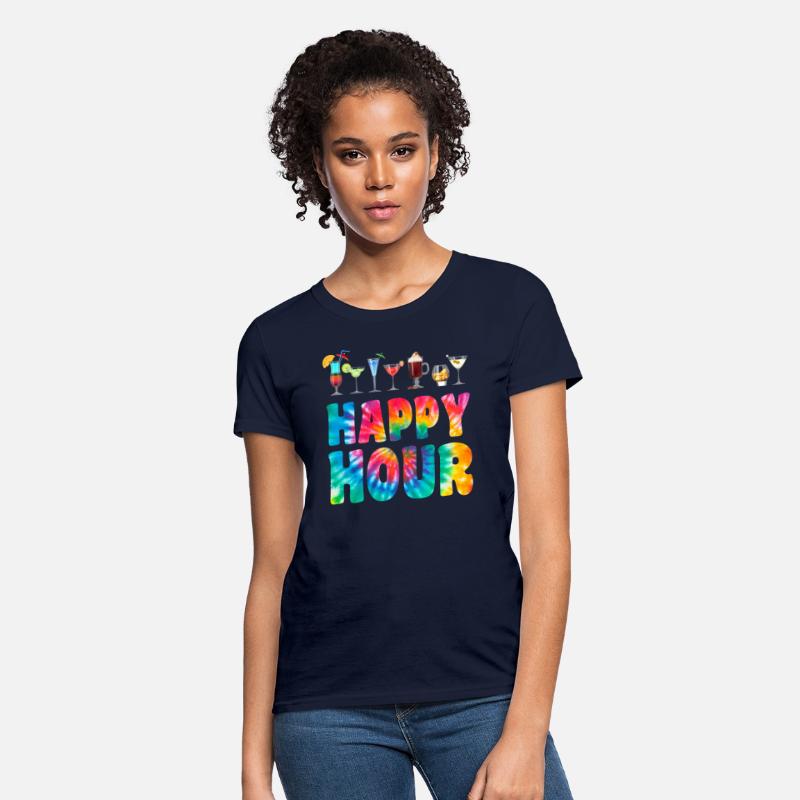 Funny Tie Dye Happy Hour Cocktail Glass Drinks Bar