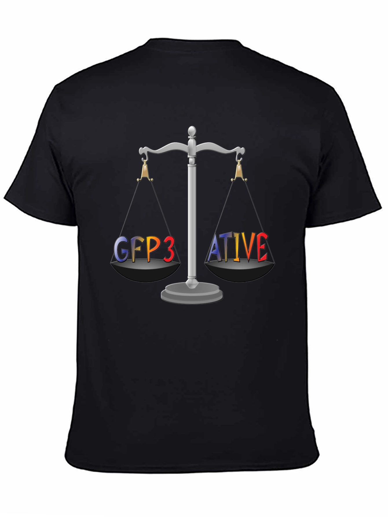 GFP3ATIVE Black Graphic T-Shirt