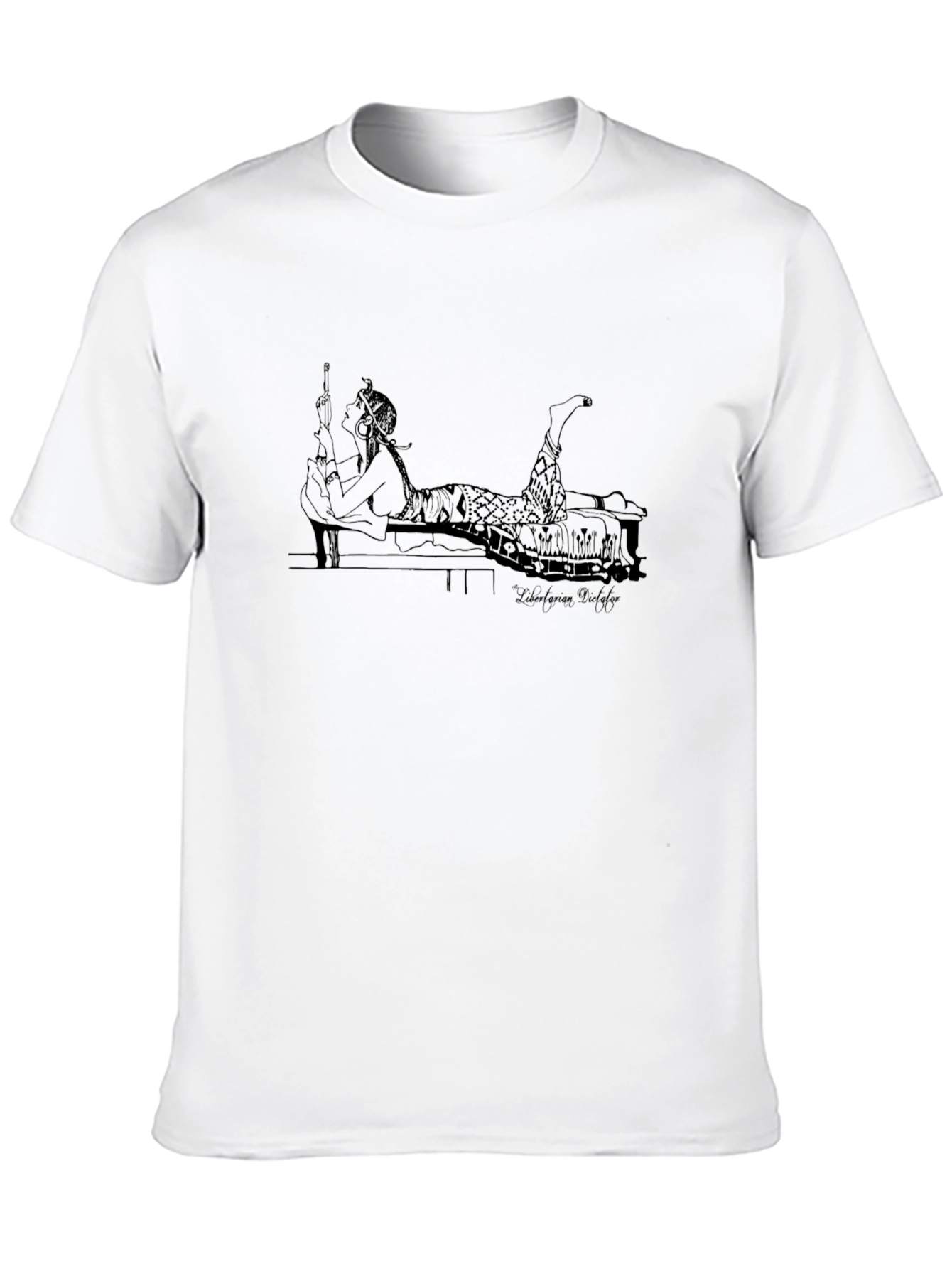 Graphic Black Tee: Jazzy Relaxation