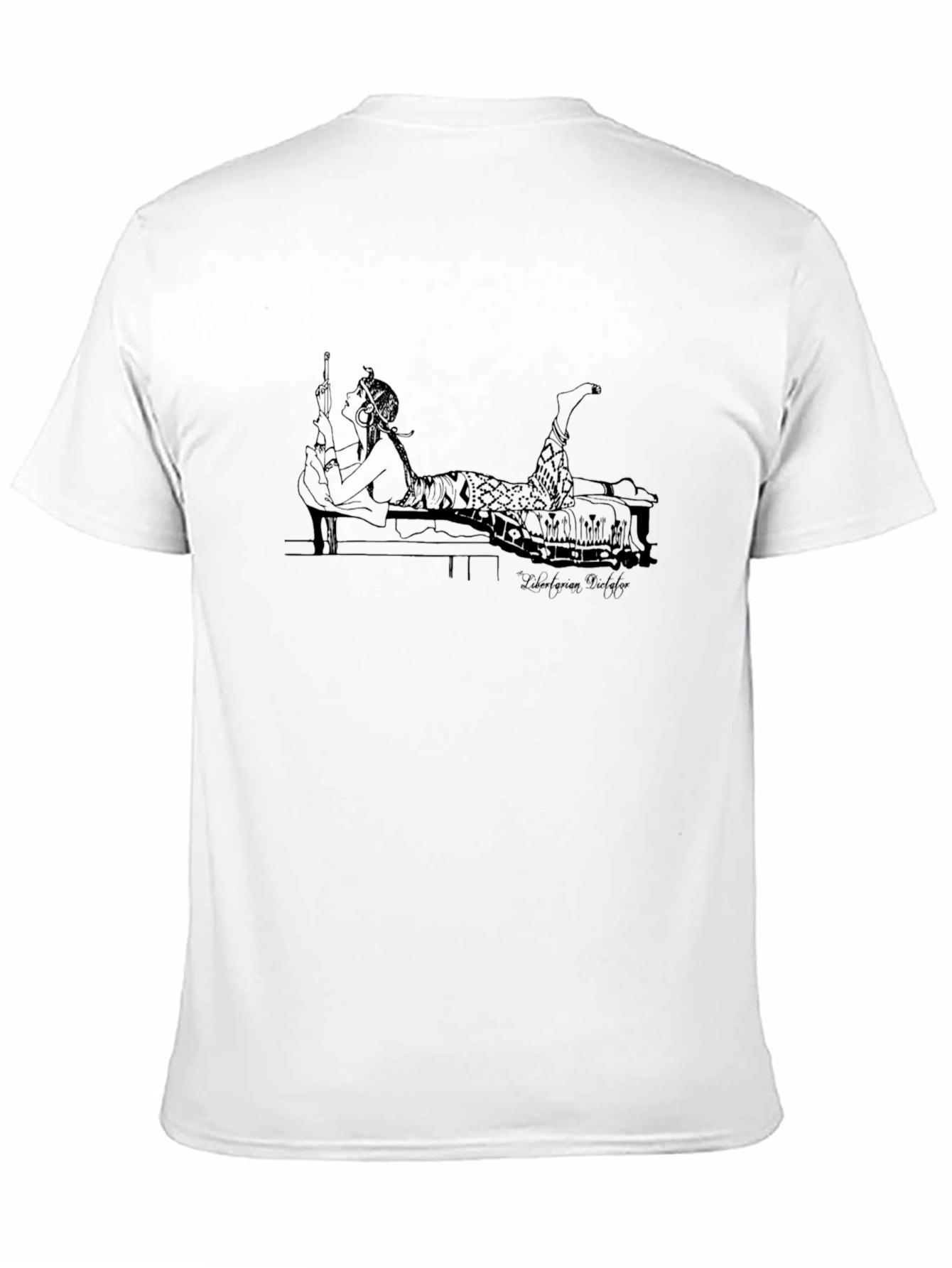 Graphic Black Tee: Jazzy Relaxation