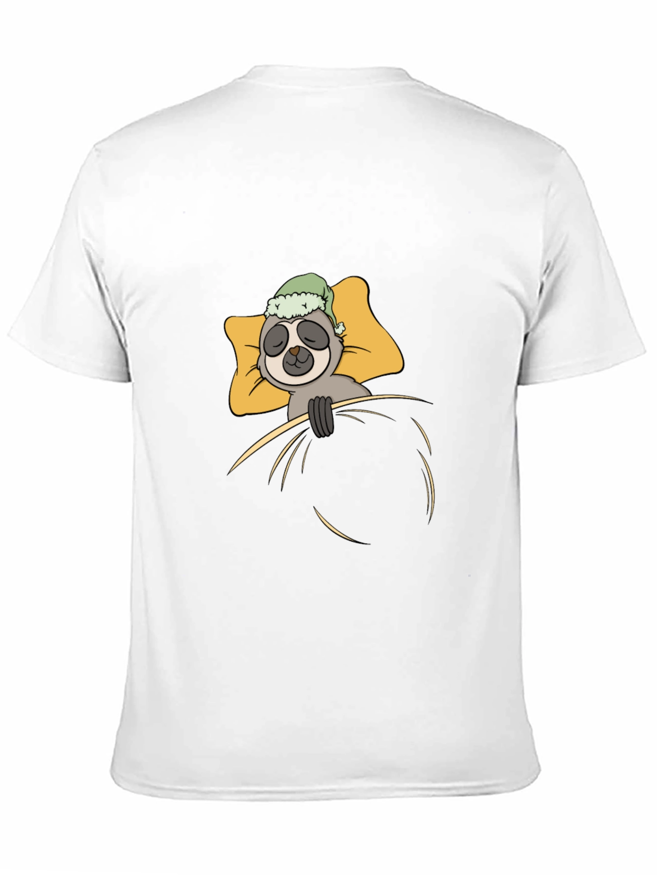 Sloth Sleeping in Bed Graphic T-Shirt