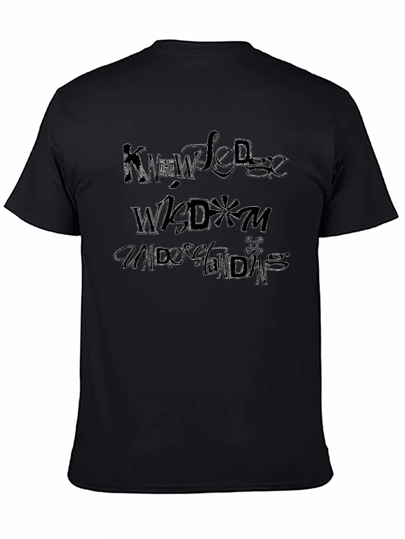 Knowledge Wisdom and Understanding Black T-Shirt