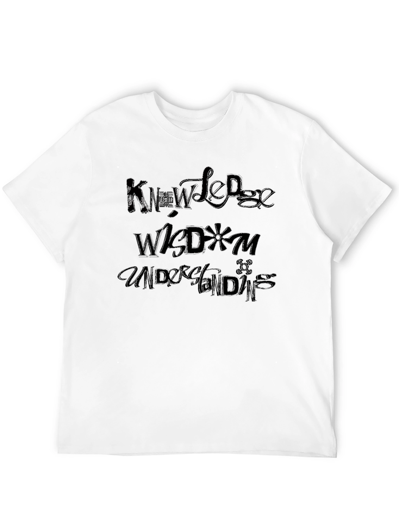 Knowledge Wisdom and Understanding Black T-Shirt