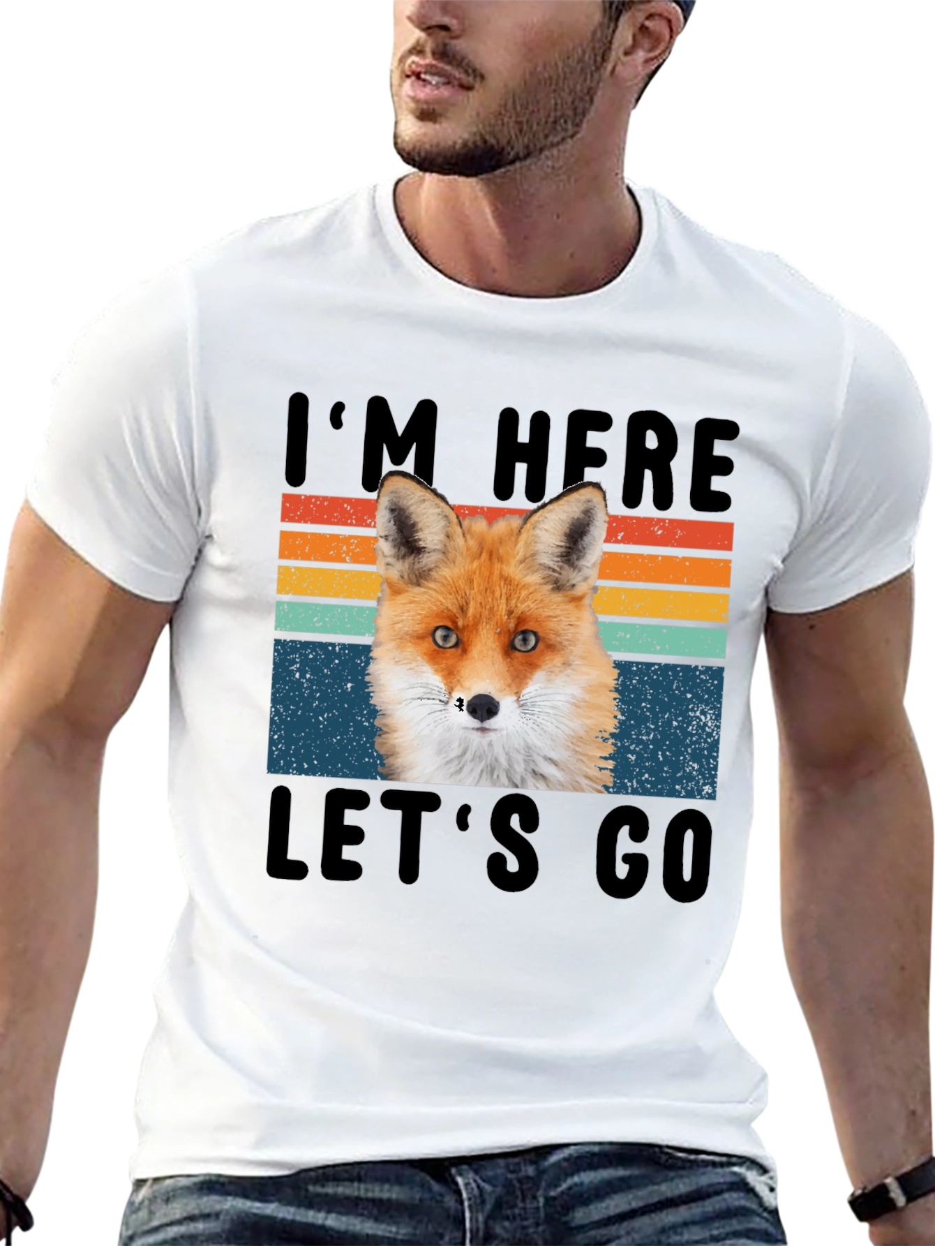 Fox Im Here Lets Go Graphic T-Shirt